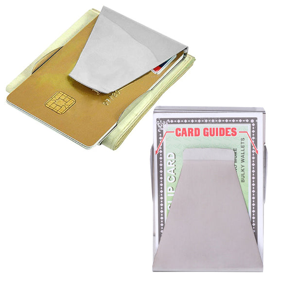 LAOTIE Slim Stainless Steel Men Women  Money  Credit Card Wallet Clip