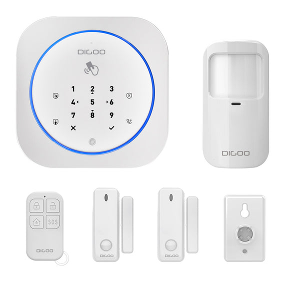 Digoo DG-MAS1 New 433MHz Wireless GSM DIY Home Alarm System Kits IOS&Android APP Intercom Siren
