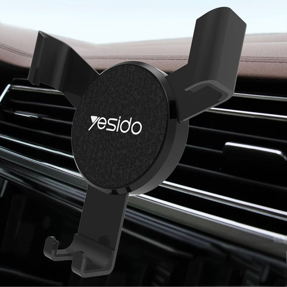 yesido Gravity Sensor Car Air Vent Phone Holder Aluminum Alloy Mount Stand for iPhone XS for XIAOMI