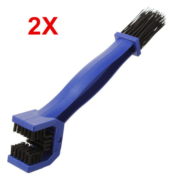 2pcs Motorcycle Cycling Gear Chain Cleaner Grunge Brush Brusher