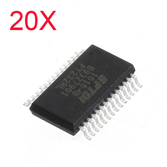 20Pcs FT232 FT232R FT232RL IC USB TO SERIAL UART 28-SSOP FTDI