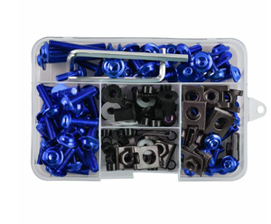 Suleve 177PCS/Set CNC Alloy M6 M5 Fairing Bolts Kit Bodywork Screws Nut For Motorcycle