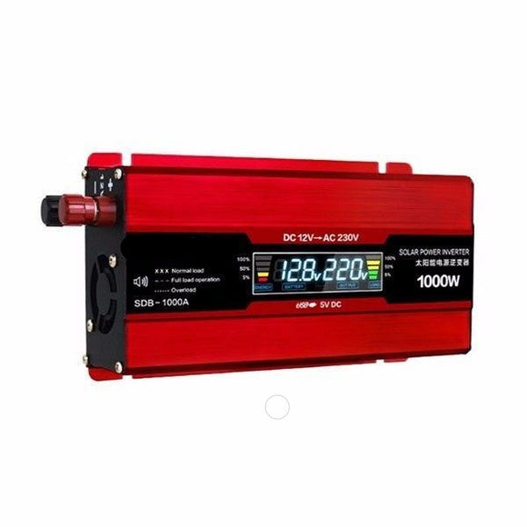 1000W LED Display 12V To 220V Solar Car Power PV Inverter