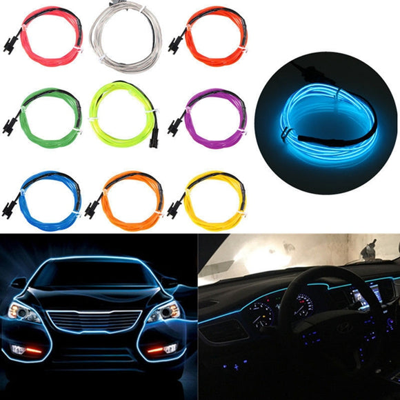 1M USB Flexible EL Wire Neon LED Strip Light Glow Rope Tube Party Decoration with Inverter 5V