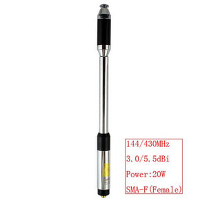RH770 20W SMA-F Telescoping Dual Band Radio Antenna for Walkie Talkies