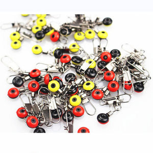 100pcs Steel Alloy Fishing Connector Solid Rings With Interlock Snap