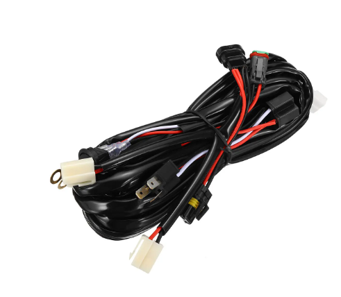 LED HID Wiring Loom Harness 2 Ways Kit with H4 HB3 Adapter ON OFF Switch 12V/24V for Car Spot Light - 24V