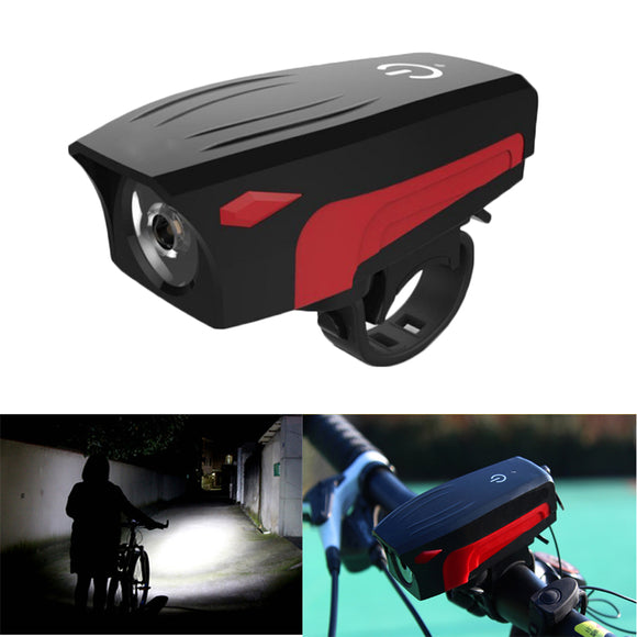 XANES BL01 400LM T6 LED 5 Modes USB Charging IP45 Waterproof Bike Light With 140db Loudspeakers