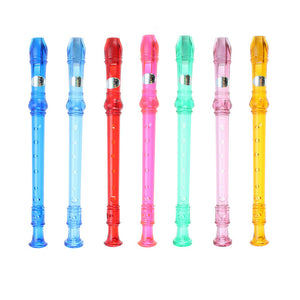Swan SW-8KT Treble German 8 Holes Transparent Colorful Flute  with Clean Rod for Student Beginner