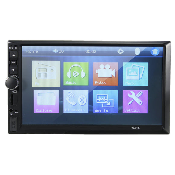 7012B 7 Inch Double DIN Car MP5 Player Radio Stereo bluetooth MP4 FM Touch Screen Support Rear Camera