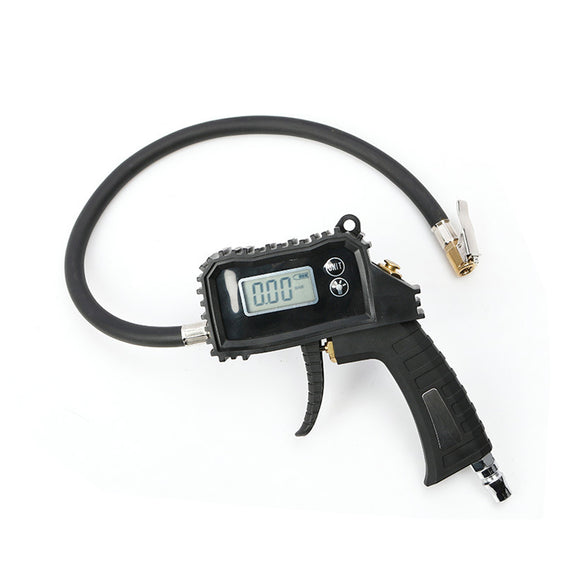Car Tyre LCD Digital Display Inflation Meter Inflator Compressor Pressure Hose Gauge