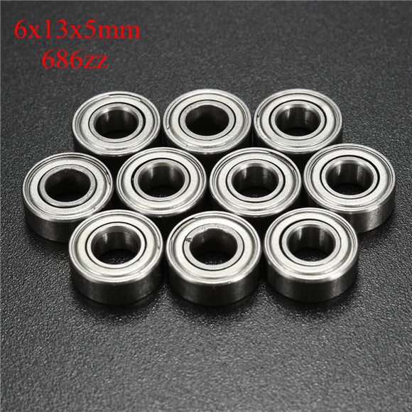 10pcs 686ZZ 6x13x5mm Ball Bearings Deep Groove Miniature Bearing