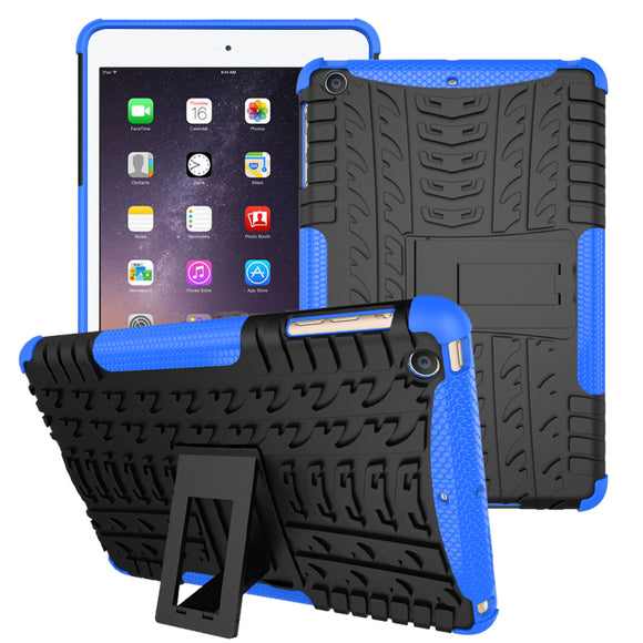 Heavy Duty Heat Dissipation Kickstand Textured Case For iPad Mini 1/2/3