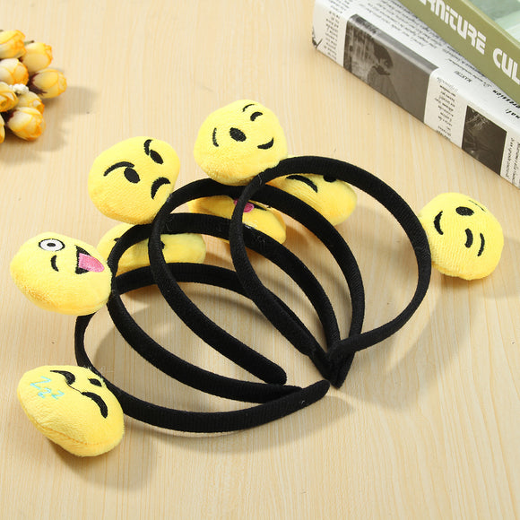 12PCS Emoji Face Ears Headbrands Black Party Emoticons Costume Birthday Gift