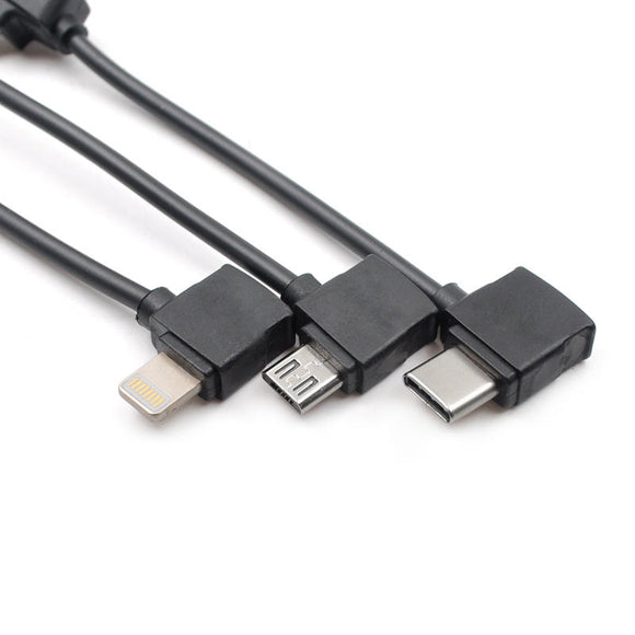 STARTRC 10cm Remote Control Cable Lightning/ Micro/Type-C for DJI Mavic Air/ Mavic Pro/ DJI Spark