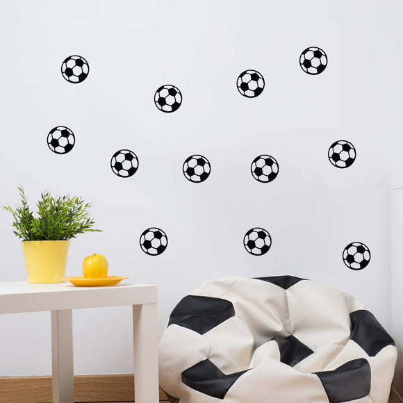 Honana 12PCS/Set Sports Wall Sticker Boys Bedroom Art Personalized Football Soccer Wall Sticker