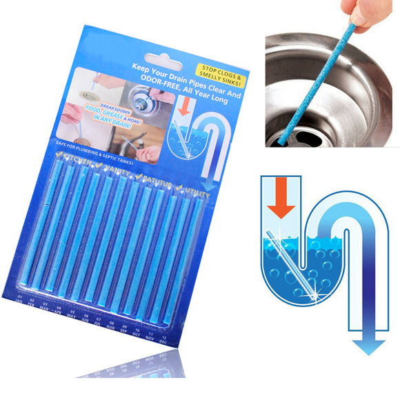 Honana BC-101 Sink Deodorant Stick 12 Pcs Set Magic Clean Sewer Deodorant For Bathroom Clean