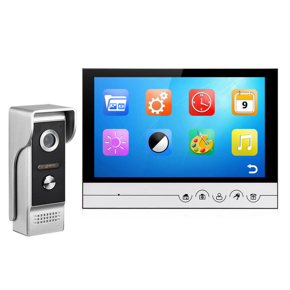 9 Inch TFT Monitor 700TVL HD Night Vision Video Record Phone Taking Handfree Video Doorbell Intercom