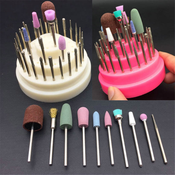 45Pcs Ceramics Tungsten Steel Gel Removal Manicure Tool Set Abrasive Tool