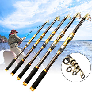 camping and fishing accessories Carbon Fiber Fishing Rod Outdoor Camping Fishing Tools Portable Fishin – Electronic Pro