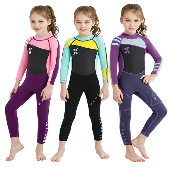 Kids Scuba One-piece Diving Suit UV Protection Neoprene Snorkeling Wetsuit Surfing Swimwear Protect Against Jellyfish