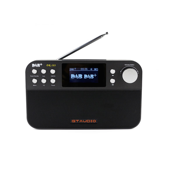 GTAudio DR-103 Portable 2.4 inch TFT-LCD Display DAB+ FM RDS Wavebands Digital Radio Receiver