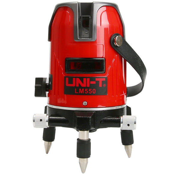 UNI-T LM550 5 Lines Red Laser Level 360 Degree Self-leveling Cross Laser Level 8 Times Brightness