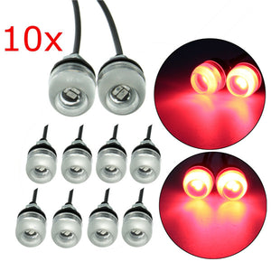 10pcs Motorcycle 5630 18mm 3Led Eagle Eye Lamp Daytime Running Lights Red