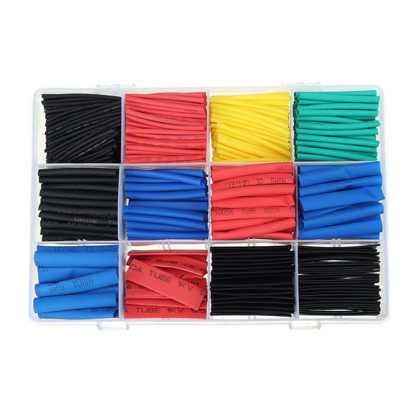 750Pcs Heat Shrink Tubing Tube Insulation Shrinkable Tube Wire Cable Sleeve Kit