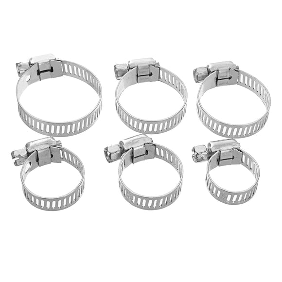 34pcs Stainless Steel Mini Jubilee Fuel Hose Clamps Pipe Clips Fastener For Home Tools