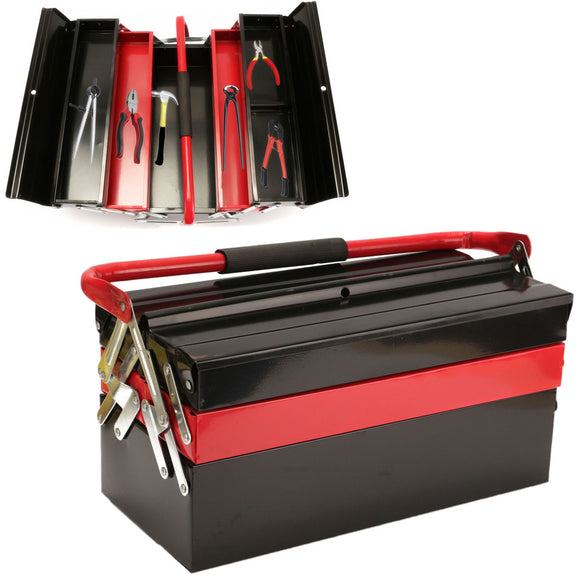 Heavy Duty Metal 3 Tier 5 Tray Cantilever Tool Box Storage Container Organizer