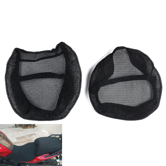 Motorcycle Black Front&Rear Seat Net Covers Pad Guard Breathable For BMW R1200GS ADV 2006-2012/2013-2018