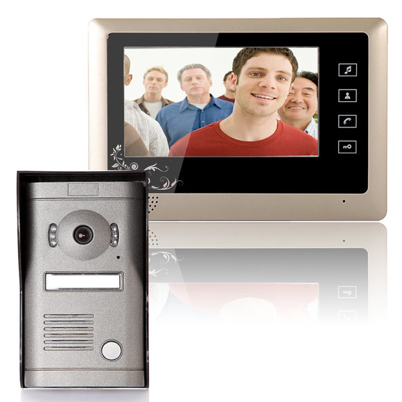 ENNIO SY809MF11 7 Inch Video Door Phone Doorbell Intercom System Kit 1-Camera 1-Monitor Night Vision