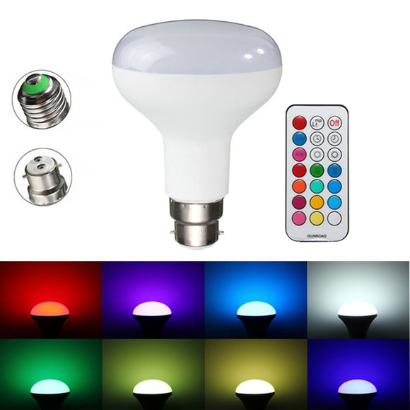 E27/B22 RGBW 10W LED Light Bulbs Colorful Globe Lamp + Remote Control AC85-265V