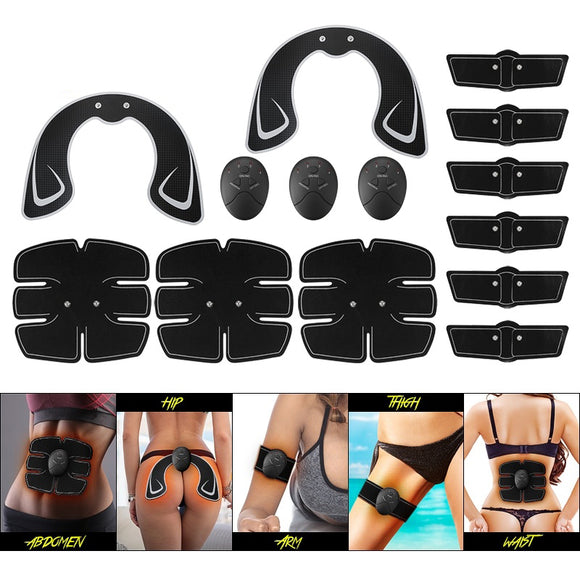 KALOAD 14pcs Muscle Training Gear Hip Buttocks Lifting ABS Fitness Exercise Hip Trainer Stimulator