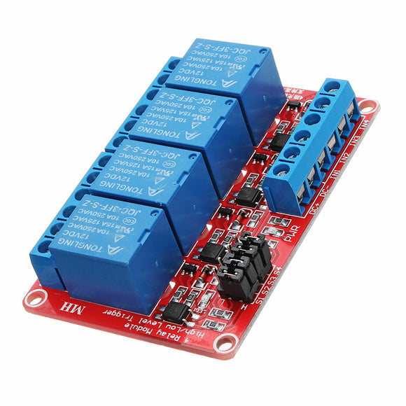 10Pcs DC12V 4 Channel Level Trigger Optocoupler Relay Module Power Supply Module For Arduino