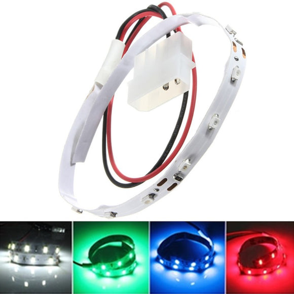 25CM SMD 3528 Non-Waterproof LED Flexible Strip Light PC Computer Case Adhesive Lamp 12V