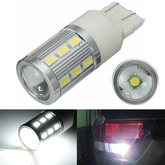12V W21/5W T20 Xenon White 18 LED Parking Tail Backup Reverse light lamp Bulb
