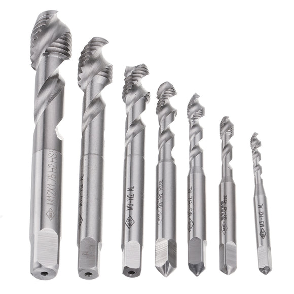 Drillpro M3-M12 HSS Spiral Screw Thread Tap Machine Thread Tap for Alumunium and Alumunium Alloy