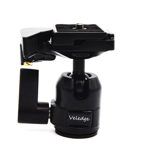 VELEDGE VD-10 360 Rotate Camera Camcorder Tripod Monopod Ball Head with Quick Release Plate