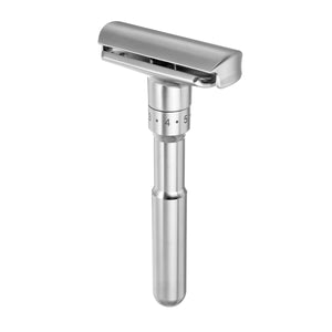 Adjustable Double Edge Shaving Safety Razor Shaver With 5pcs Blades Zinc Alloy