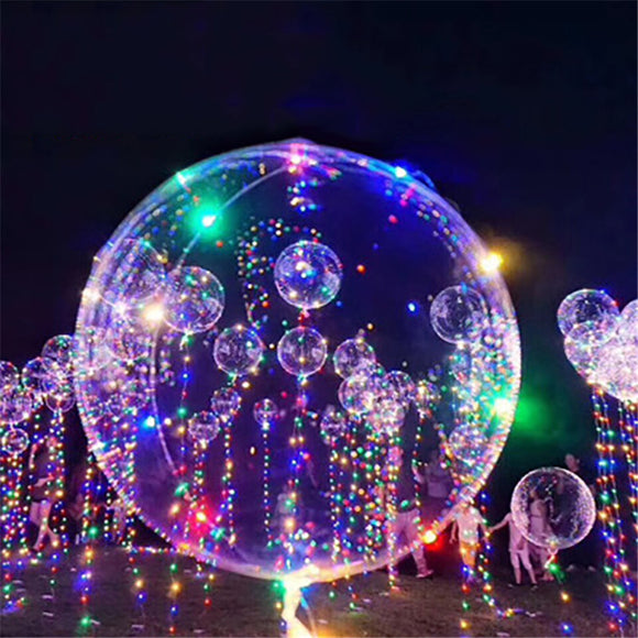 1Pcs Transparent Balloon Christmas Decoration Light Balloon 18 Inch With 3m Light Decoration