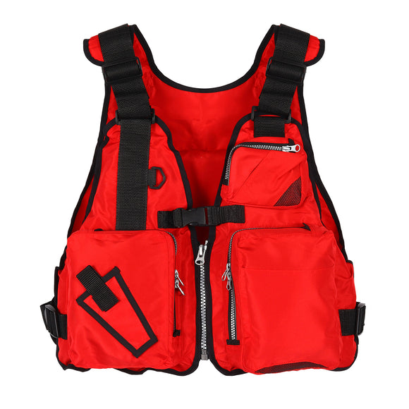 Adult Fishing Vest Life Jacket Adjustable Preserver Reflective Sailing Kayak