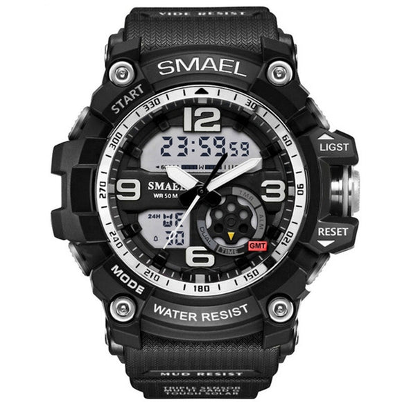 SMAEL 1617 LED Digital Watch Digital Analog Dual Display Japan Movement Men Watch
