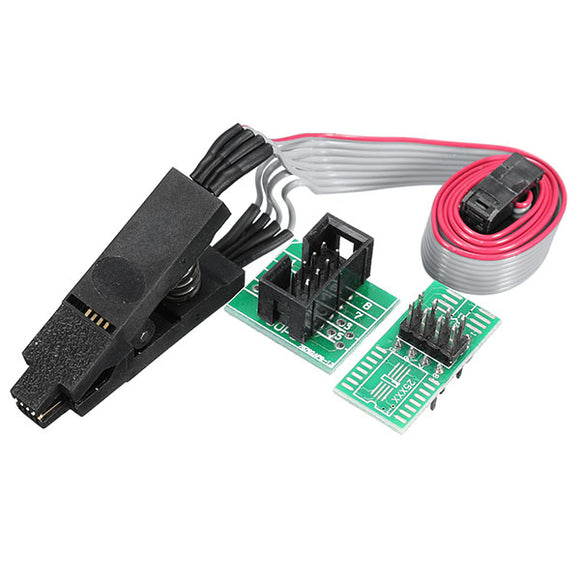 8 Pin 1.27mm Pitch SOIC8 SOP8 Flash Burning Chip IC Test Clip Programmer With 2pcs Power Module