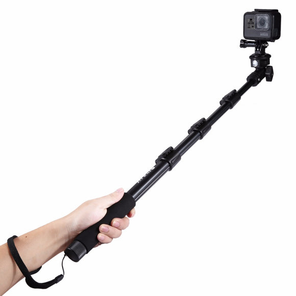 PULUZ PU54B Extendable Adjustable Handheld Selfie Stick Monopod for Action Sportscamera Phone