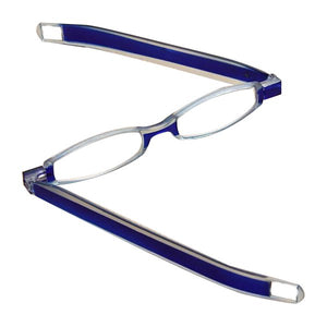 Blue 360 Degree Rotation Rotating Folding Presbyopic Reading Glasses Strength 1.0 1.5 2.0 2.5 3.0 3.5