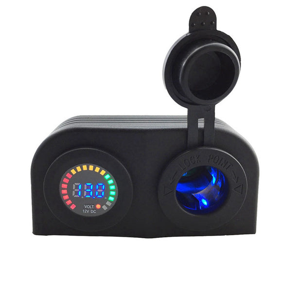 digital voltmeter cigarette lighter Suvnie 2 PCS Car LED Voltmeter, DC 12V 24V Battery Voltage Panel Meter, Universal Auto Electric Volt Gauge Monitor, Car Accessories for Motorcycle Truck : Automotive 1 xCar Voltmeter Car LED Cigarette Lighter Voltage