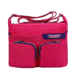 Women Nylon Light Weight Bags Casual Pockets Shoulderbags Crossbody Bags