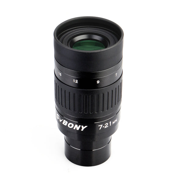 SVBONY 7mm to 21mm 1.25inch Zoom Eyepiece Fully multi-Coated 6-Element 4-Group Optical Design Black